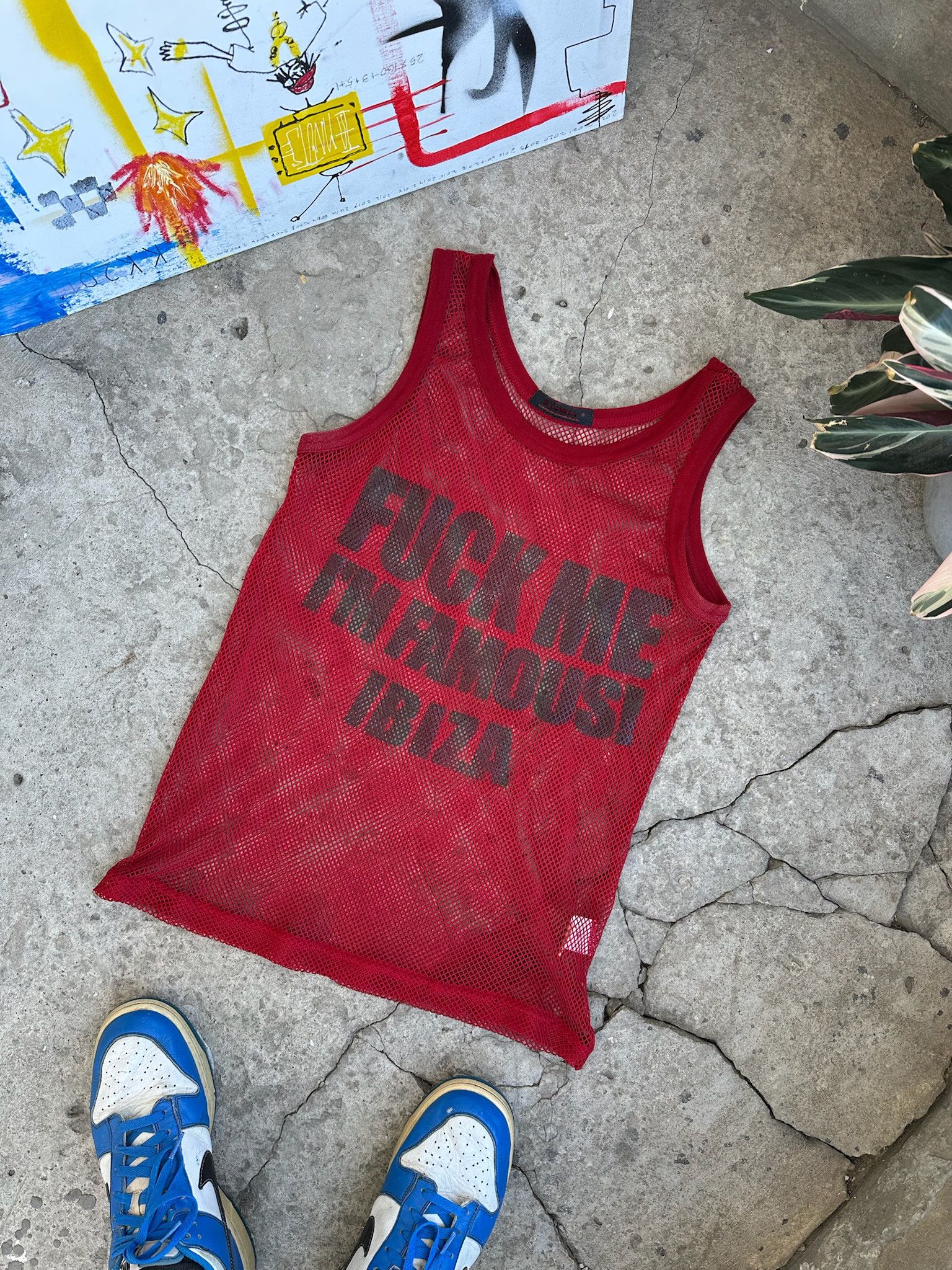 Vintage Vintage Ibiza tank mesh fuck me I am famous sexy porn techno Size US M / EU 48-50 / 2 - 5 Thumbnail
