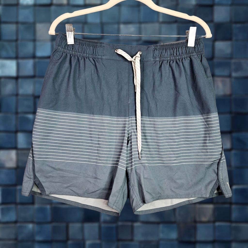 Vuori Vuori Shorts Mens M Trail Blue White Striped V341 Performance Athleisure Athletic Pocket Adjustable Waist Pockets Regular Size M Blue Mens Size US 31 - 1 Thumbnail