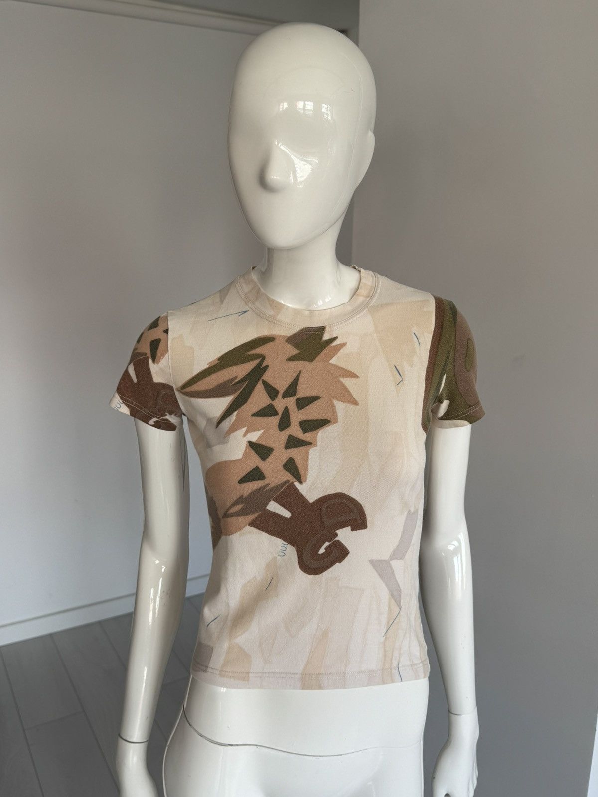 Dior Vintage Christian Dior 2001 fitted top abstract skull rare Size S / US 4 / IT 40 - 1 Thumbnail