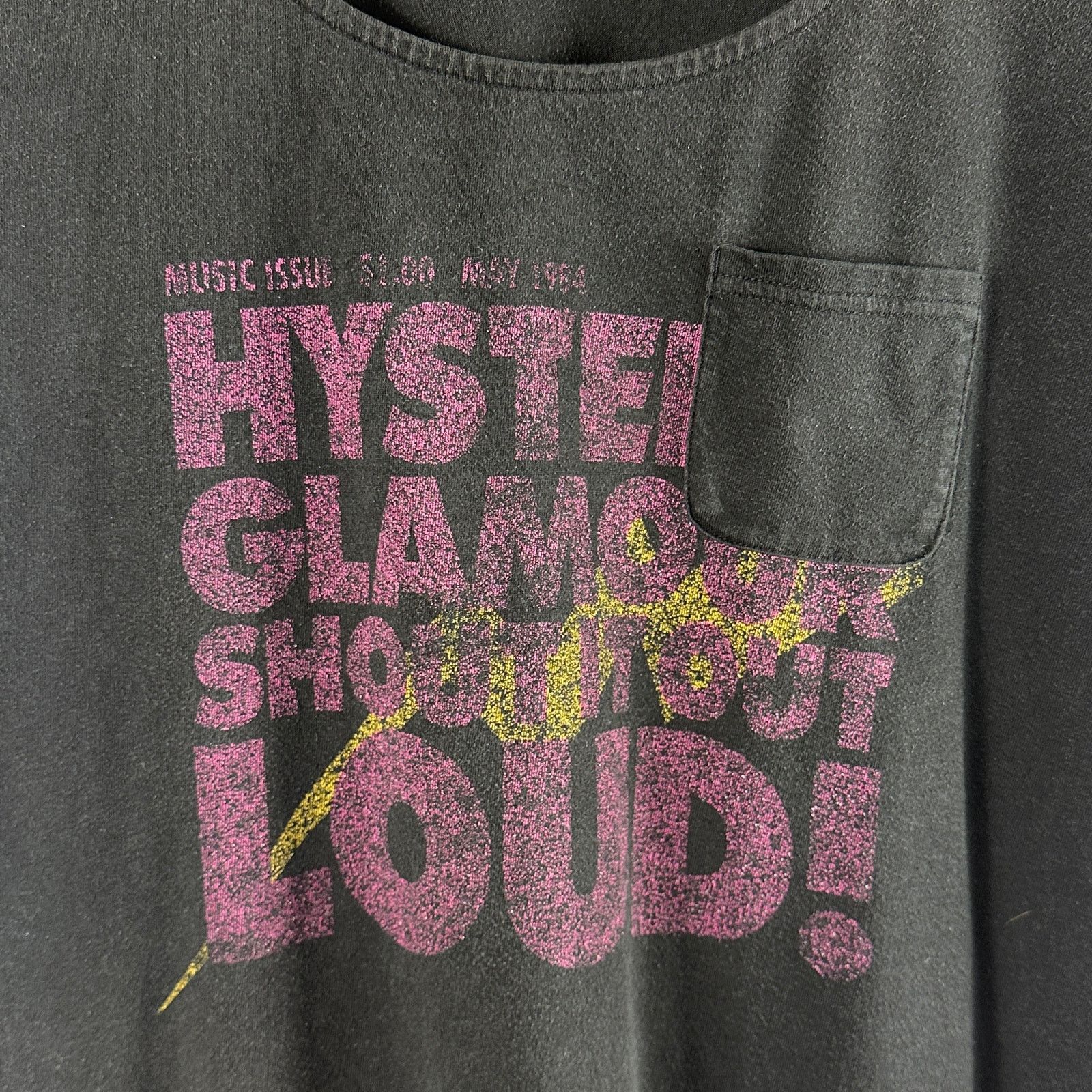 Hysteric Glamour Shout Out Loud Black Pocket Tee Size M / US 6-8 / IT 42-44 - 2 Thumbnail