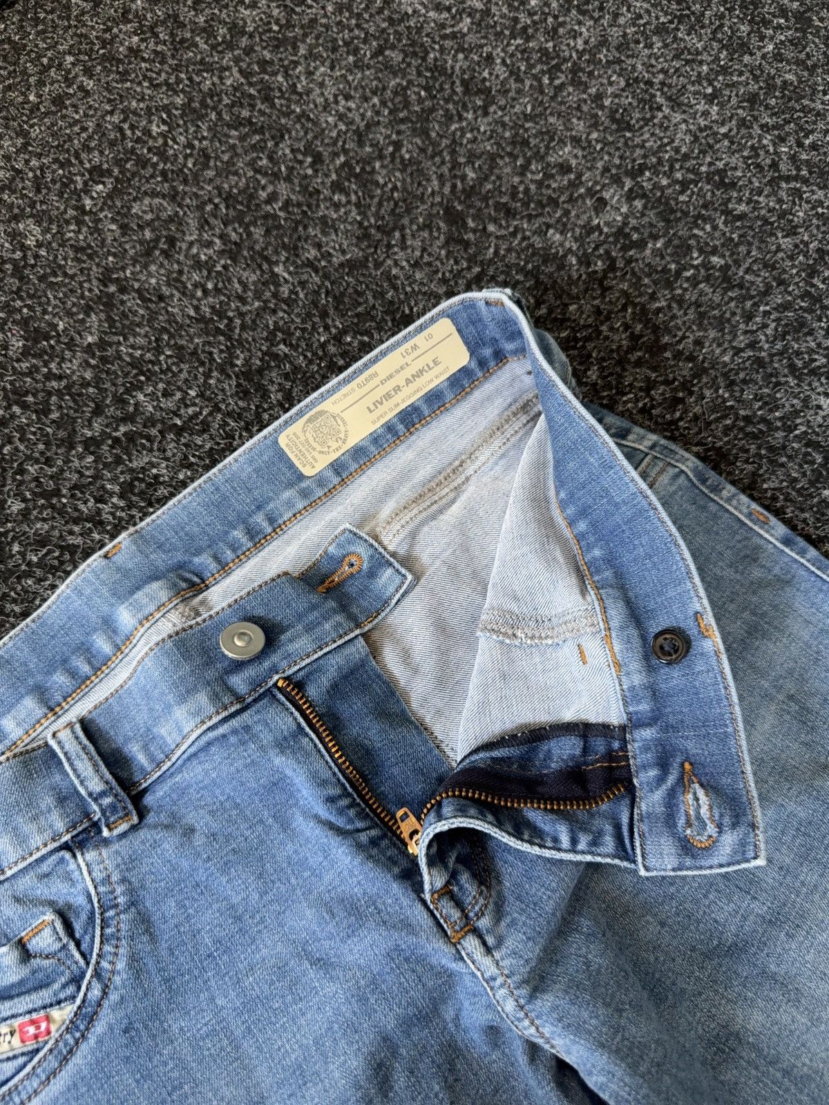 Diesel Luxury Y2K Diesel Livier-Ankle Light Wash Skinny Jeans W31 Size 31" - 8 Thumbnail
