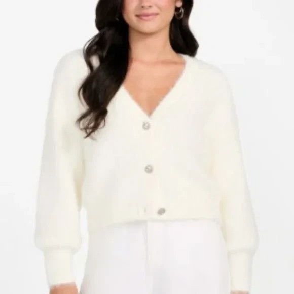 Other BCBGeneration cropped fuzzy sweater large Size L / US 10 / IT 46 - 1 Thumbnail