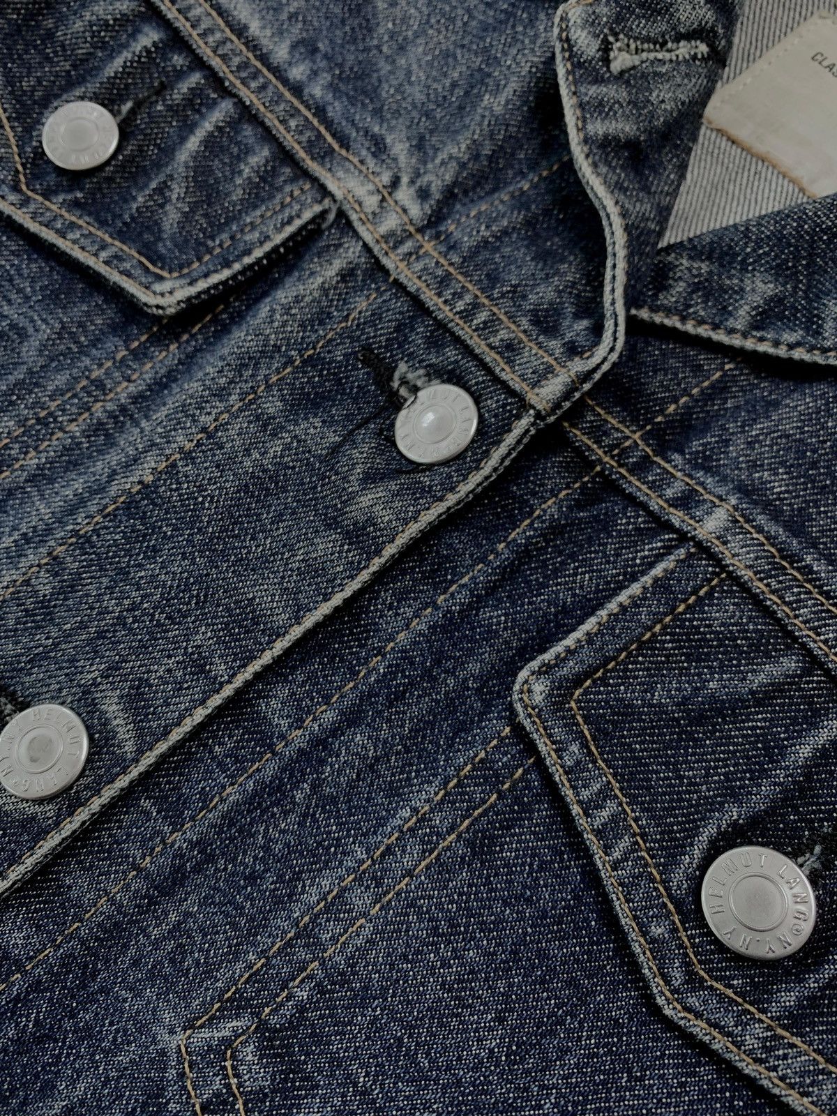 Helmut Lang 2000s Indigo Washed Denim Trucker Jacket Size US S / EU 44-46 / 1 - 5 Thumbnail