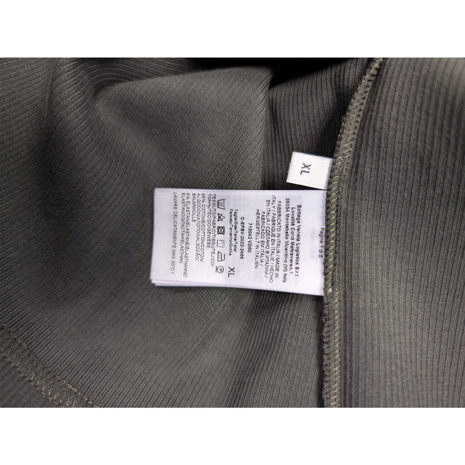 Bottega Veneta o1rshd1 Stretch Cotton Rib Tank Top in Dark Green Size US XL / EU 56 / 4 - 17 Thumbnail