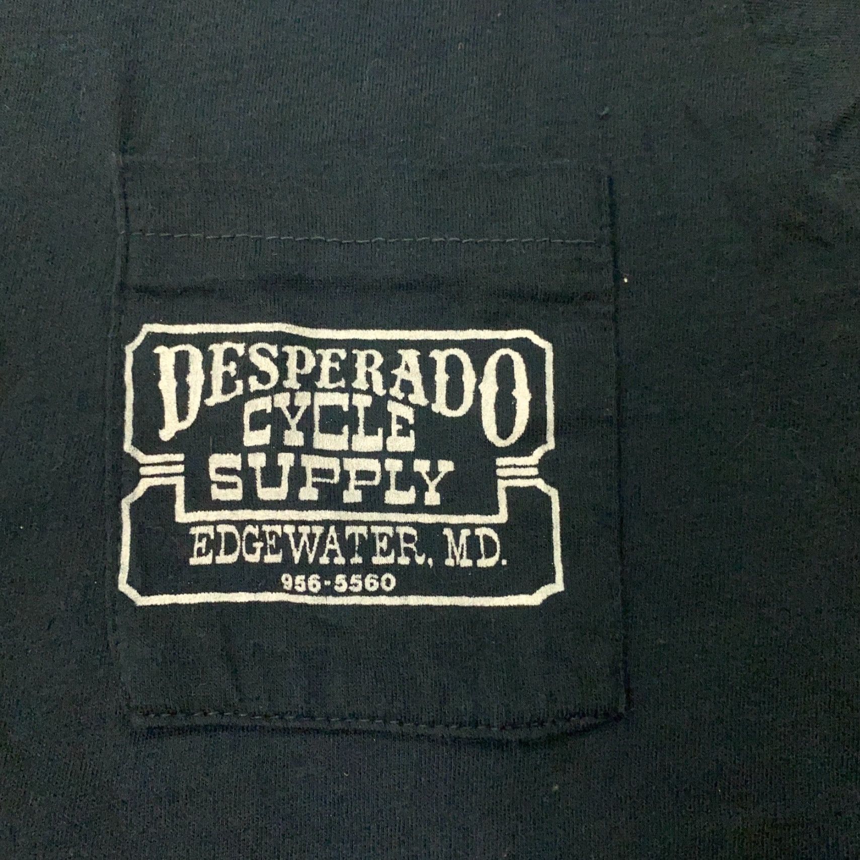 Vintage VINTAGE Desperado Cycle Supply Shirt Mens M Black Jersey Short Sleeve Crew Neck Motorcycle USA 80s 90s Concert/Marathon Graphic Print Pockets Size US M / EU 48-50 / 2 - 2 Thumbnail