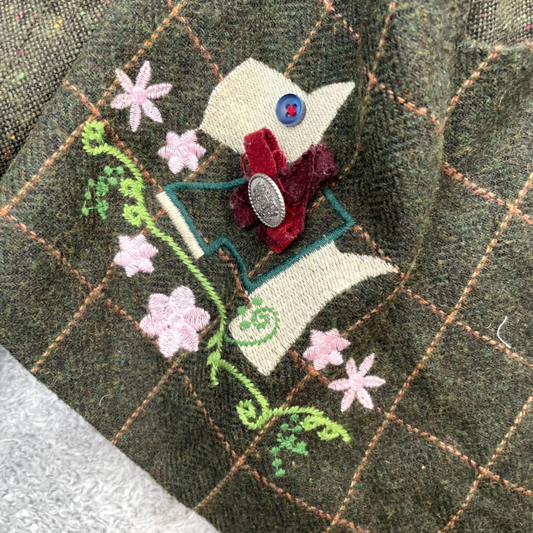Joe Browns Joe Browns Green Plaid Tweed Blazer Coat Jacket Womens 10 Scottie Dog Embroidery Size L / US 10 / IT 46 - 6 Thumbnail