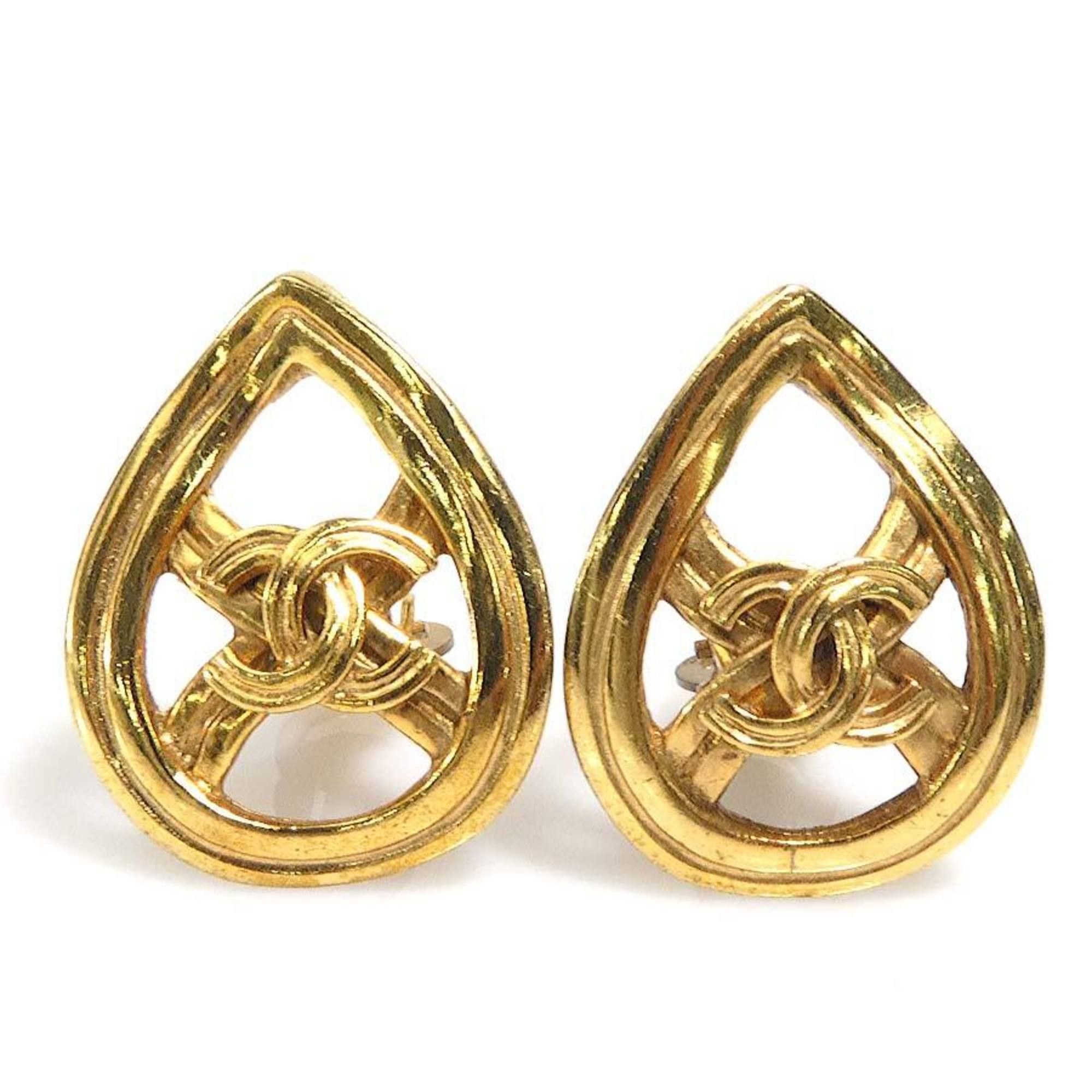 Chanel CHANEL Coco Mark Metal Gold Earrings for Women e60941g Size ONE SIZE - 1 Thumbnail