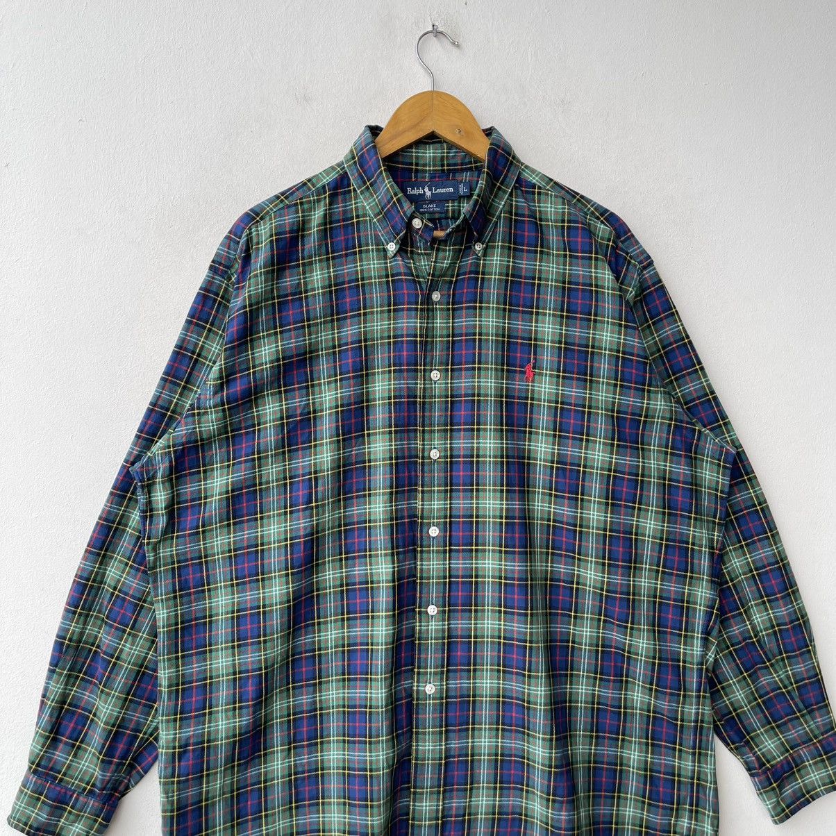 Polo Ralph Lauren Vintage 90s Ralph Lauren "Blake" Plaid Shirt Thrashed Size US L / EU 52-54 / 3 - 2 Thumbnail