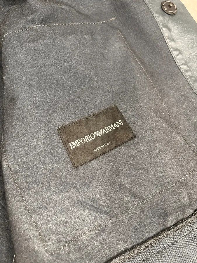 Emporio Armani FW2013 Emporio Armani Pure Grey Leather Jacket Size US M / EU 48-50 / 2 - 10 Thumbnail