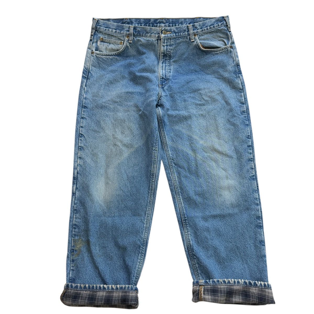 Carhartt Carhartt Flannel Lined Jeans Blue B172 DST 40x30 READ Size US 40 / EU 56 - 1 Thumbnail