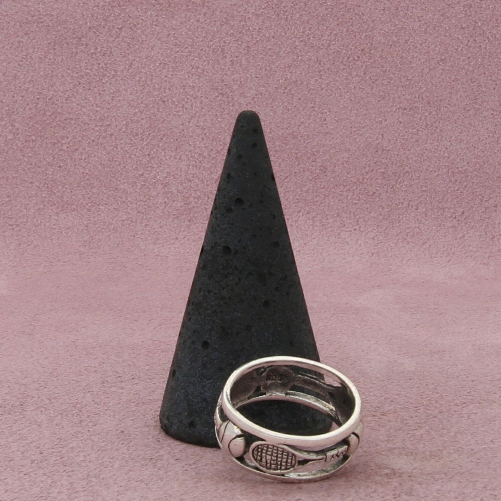 Sterling Silver sterling silver tennis ball & racket band ring size 6.75 Size ONE SIZE - 5 Thumbnail