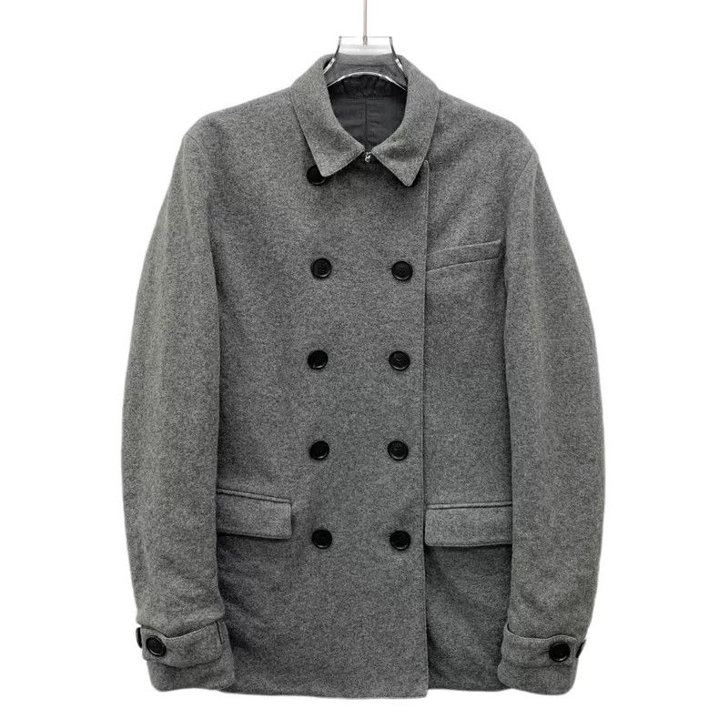 Dior Dior Dark gray wool lapel double-breasted long-sleeved dou Size US S / EU 44-46 / 1 - 1 Thumbnail