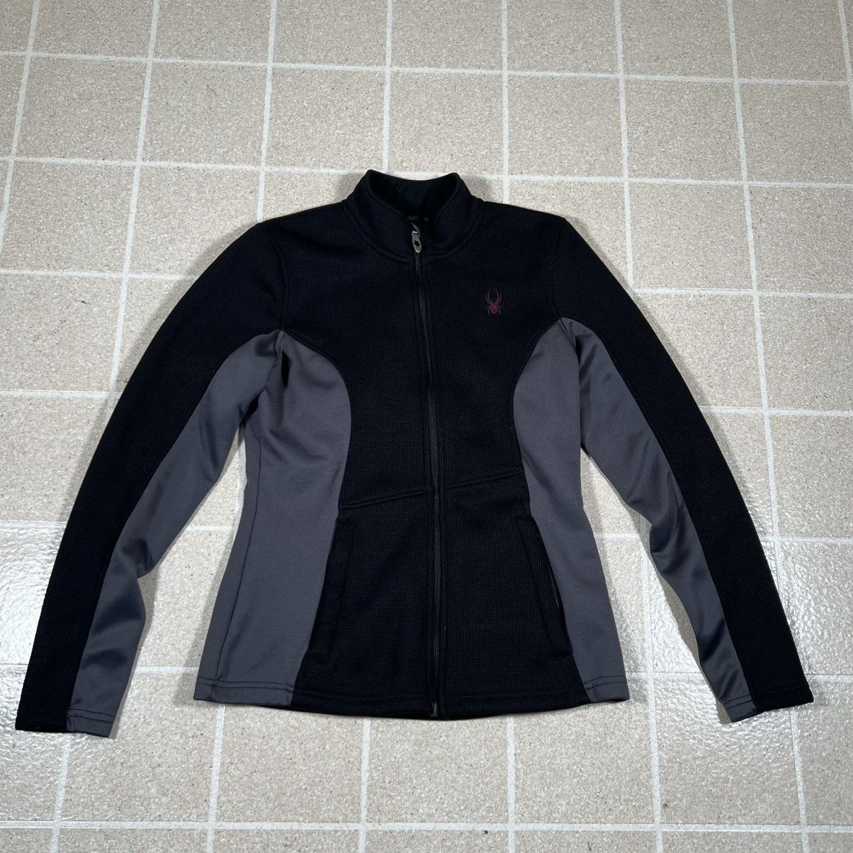 Spyder Spyder Womens Fleece Jacket Black Gray Embroidered Logo Size M / US 6-8 / IT 42-44 - 1 Thumbnail