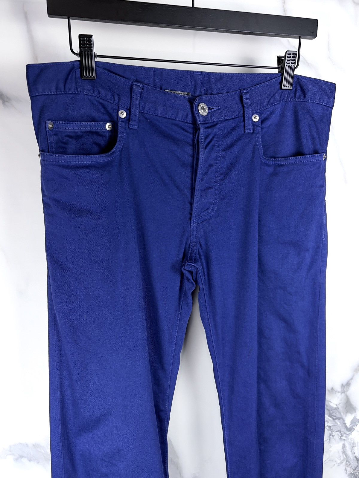 Dior SS09 Dior Homme Planisphere Blue Stretch Cotton Jeans Size US 30 / EU 46 - 2 Thumbnail