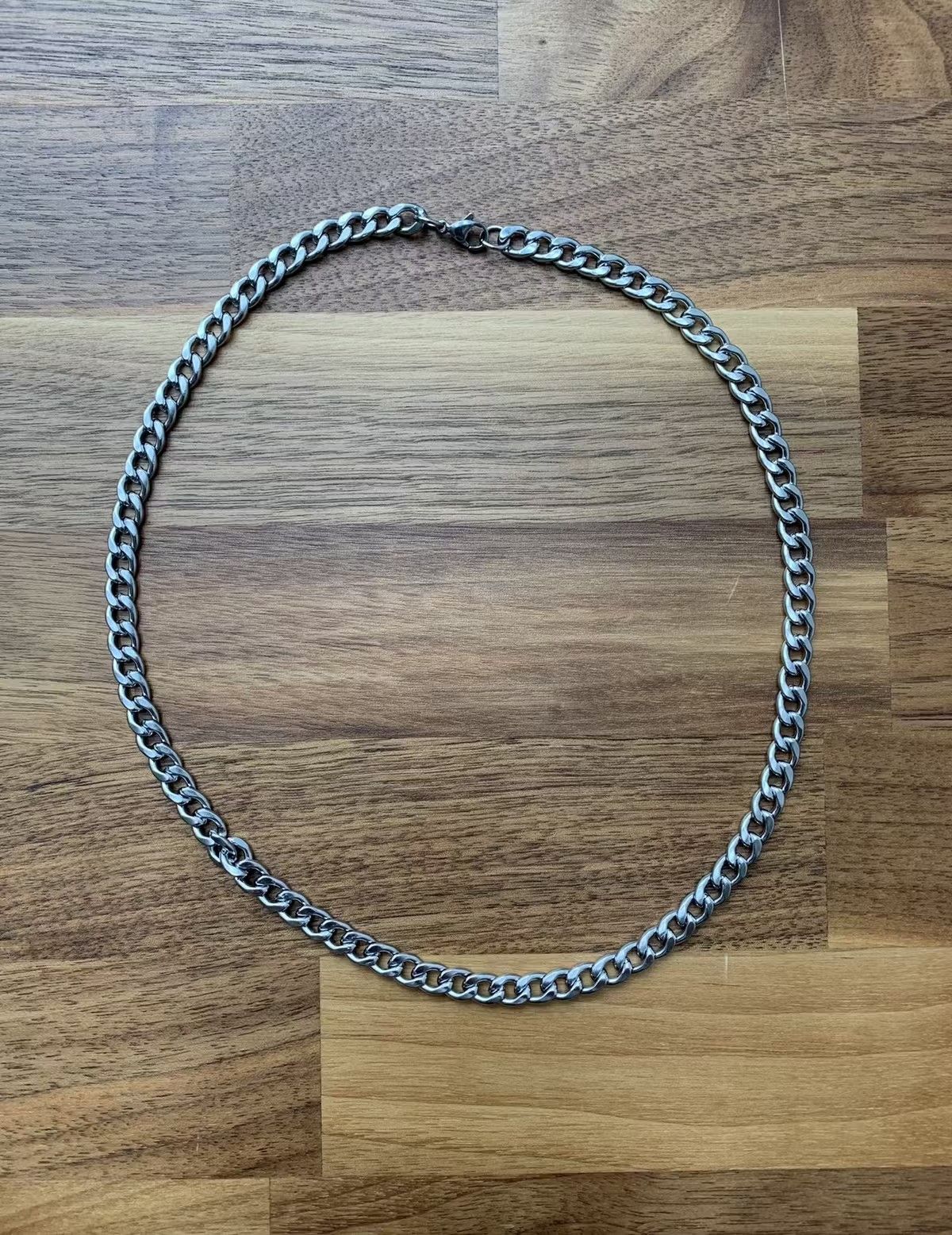 Jewelry Silver Chain - Cuban Style Size ONE SIZE - 4 Thumbnail