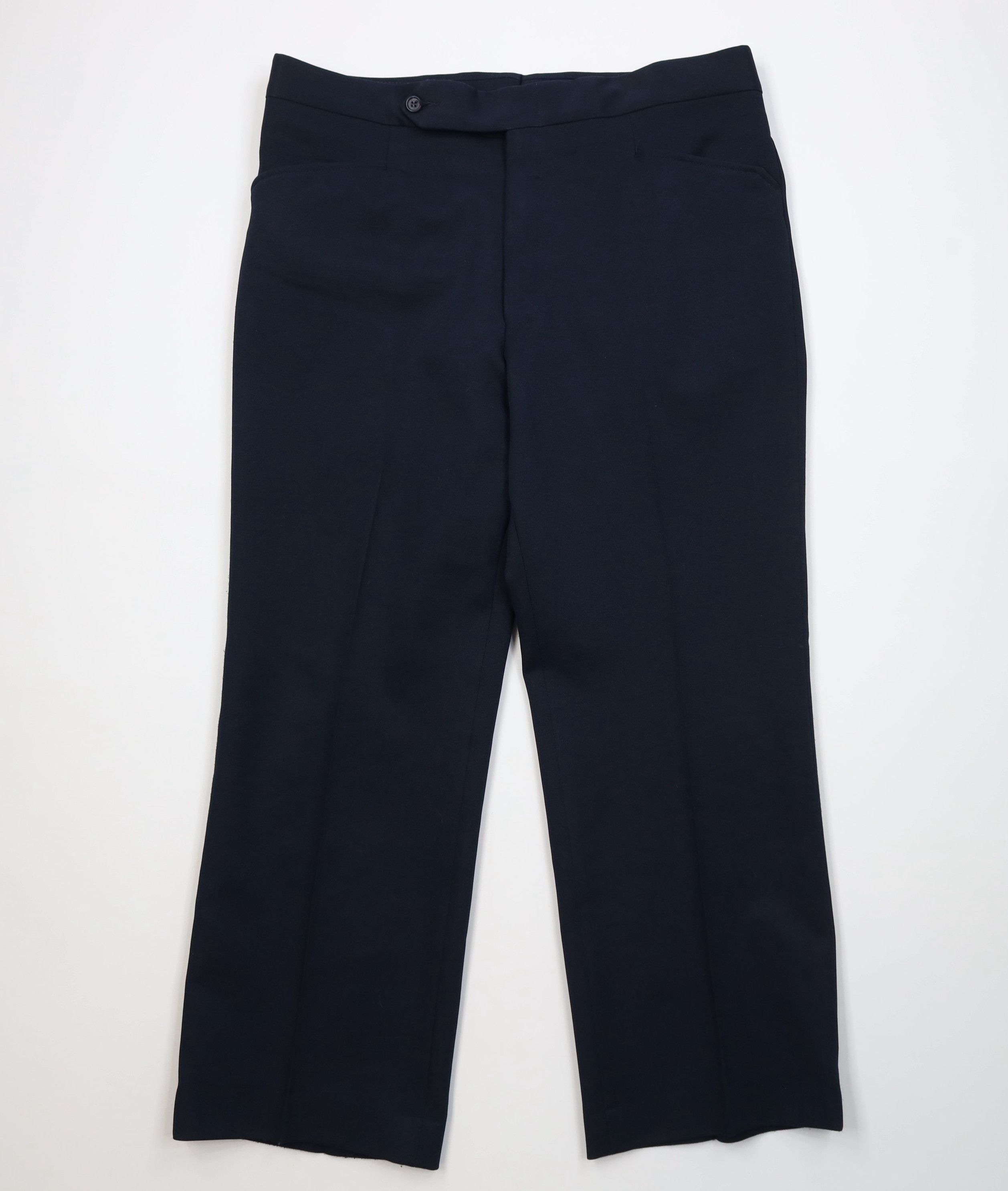 Vintage Vintage 70s Streetwear Wide Leg Chino Pants Navy Blue USA Size US 36 / EU 52 - 1 Thumbnail