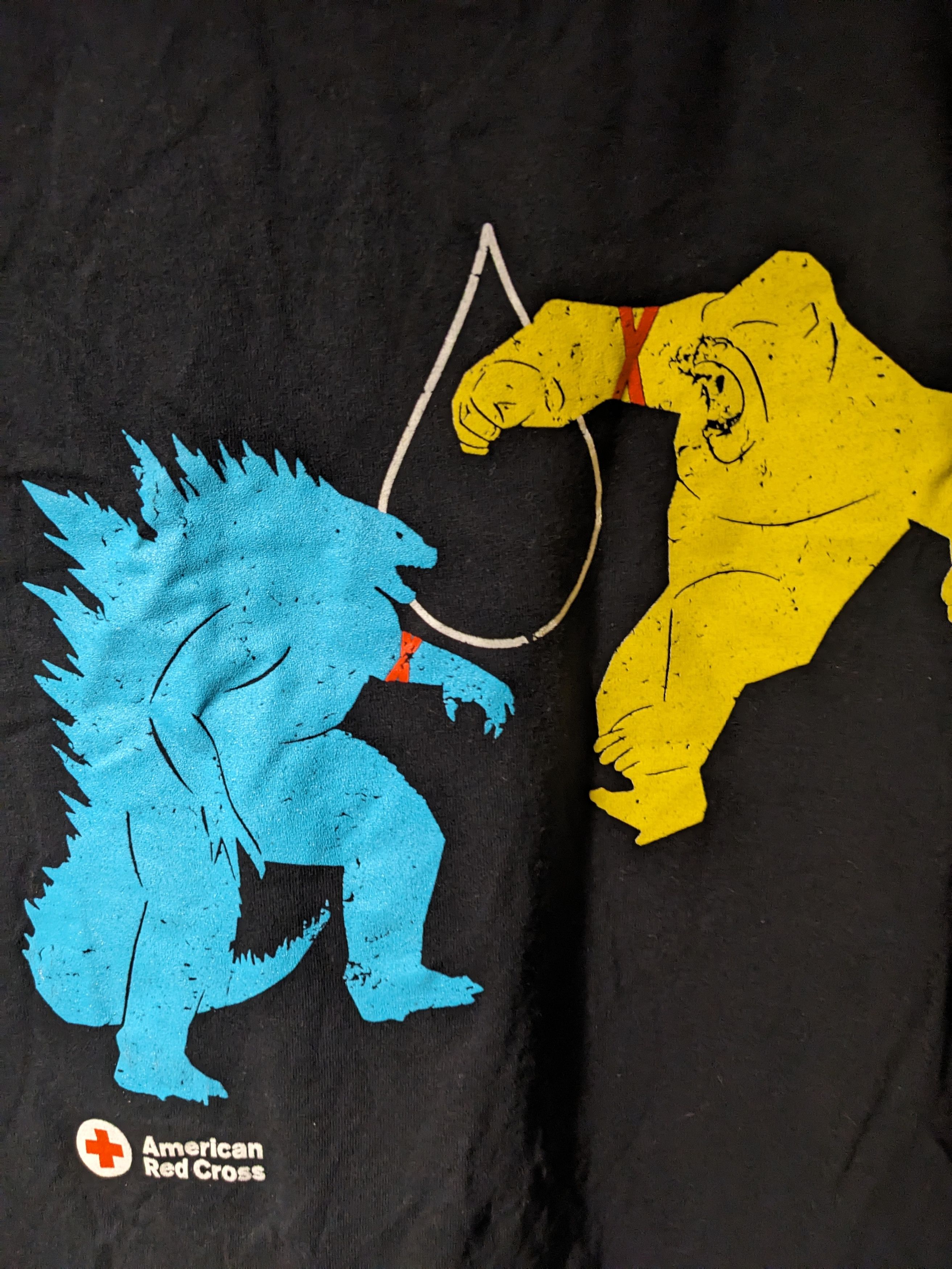 Gildan Godzilla x King Kong New Empire American Red Cross T-Shirt Size US L / EU 52-54 / 3 - 2 Thumbnail