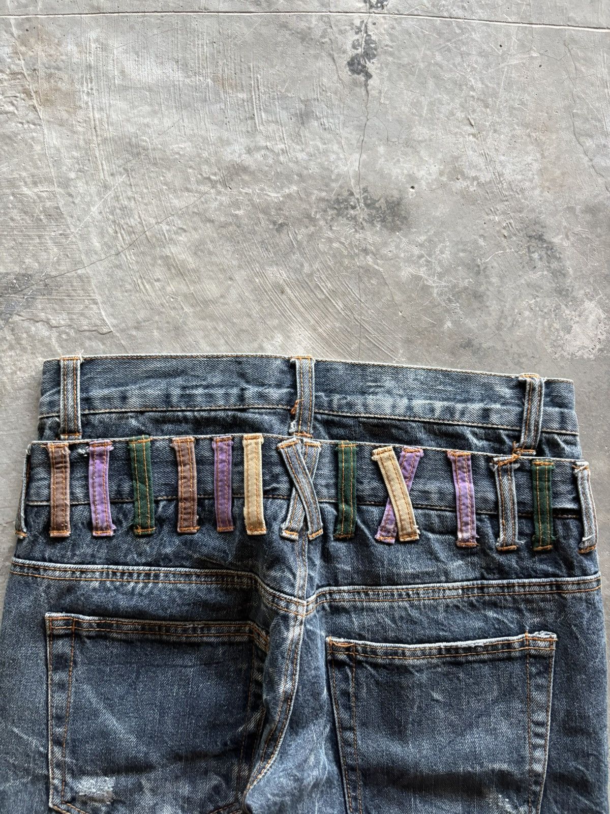 Hysteric Glamour NYLAUS doublewaist ppfm style japanese denim distressed fade Size US 28 / EU 44 - 16 Thumbnail