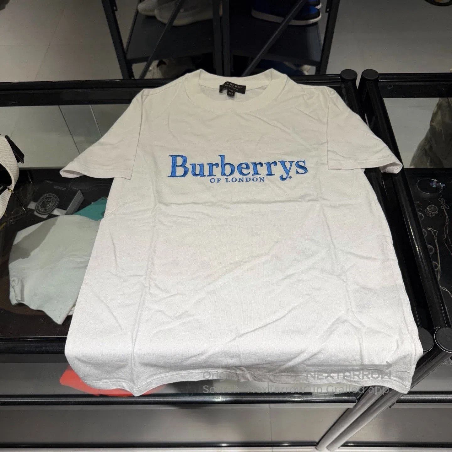 Burberry Burberry Blue White Short Sleeve T-shirt. Size XXS / US 00 / IT 34 - 3 Thumbnail