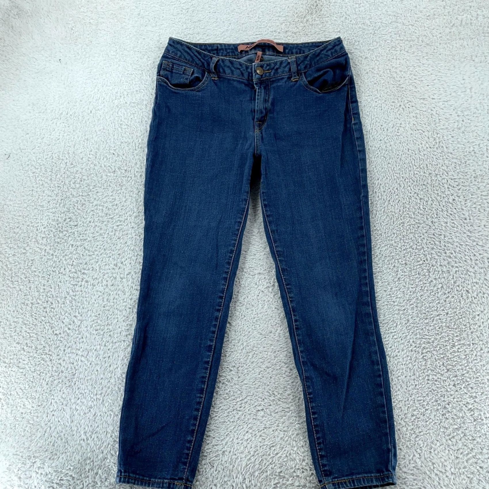 Vintage ABS by Allen Schwartz Capri Jeans Womens 28 Blue Denim Skinny Stretch 5 Pocket Denim Jeans for Women Size 28" / US 6 / IT 42 - 3 Thumbnail