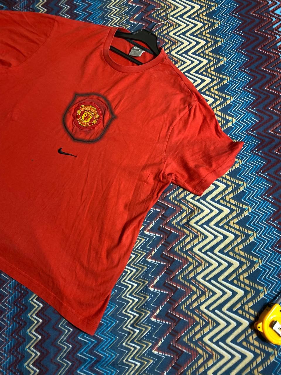 Nike × Vintage Vintage 80s Nike swoosh graphic ringer t shirt Size US XL / EU 56 / 4 - 13 Thumbnail