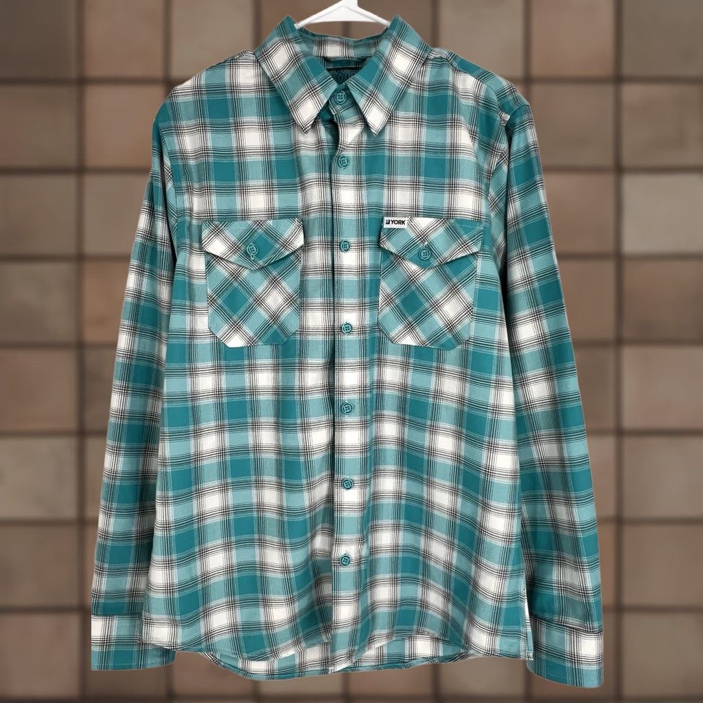 Vintage Dixxon Flannel Company YORK Blue White Gray D-Tech Button-Up Shirt M Mens Long Sleeve Plaid Hang Dry Only Size US M / EU 48-50 / 2 - 1 Thumbnail