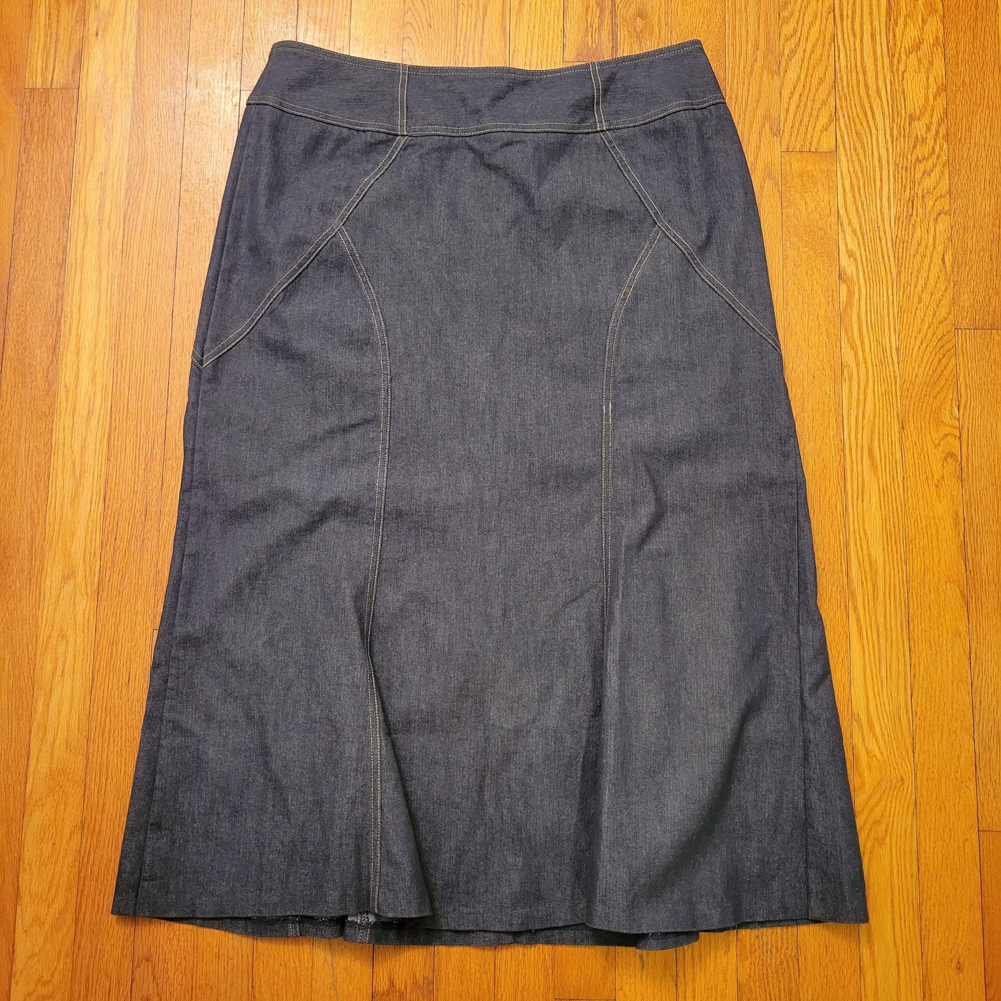 Vintage NYCC New York Clothing Co Blue Jean Denim Skirt 16W Cotton B Size 38" / US 16 / IT 52 - 1 Thumbnail
