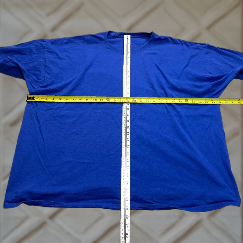 Vintage Unbranded Shirt Adult 2XL Blue Cotton Short Sleeve Crew Tee Mens Size US XXL / EU 58 / 5 - 1 Thumbnail