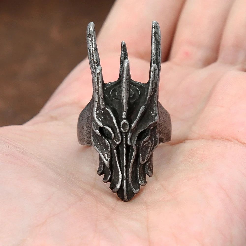 Jewelry Black Helm of Ring Streetwear Jewelry Fashion Gift Size ONE SIZE - 6 Thumbnail