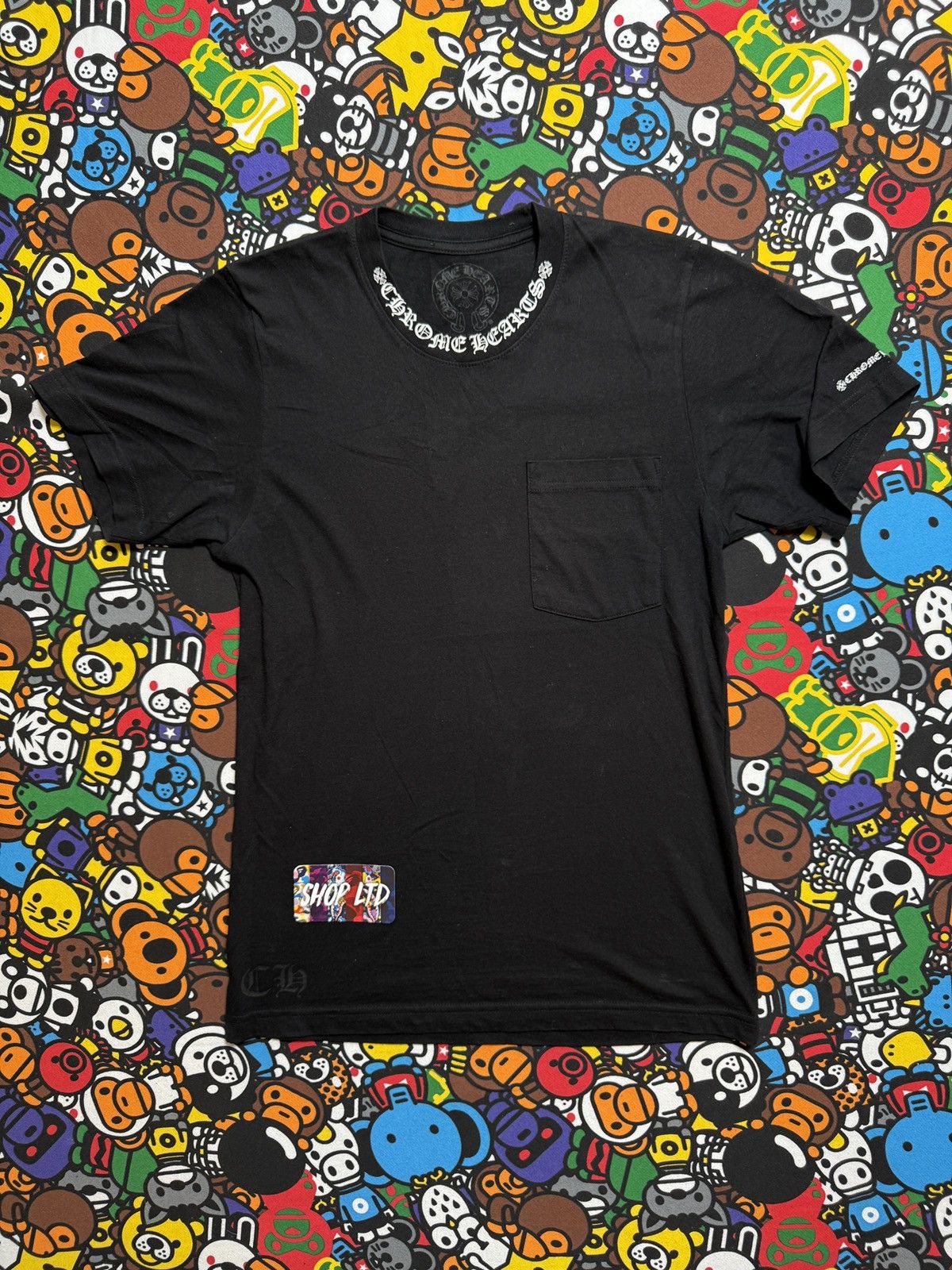Chrome Hearts Black Neck Logo Tee