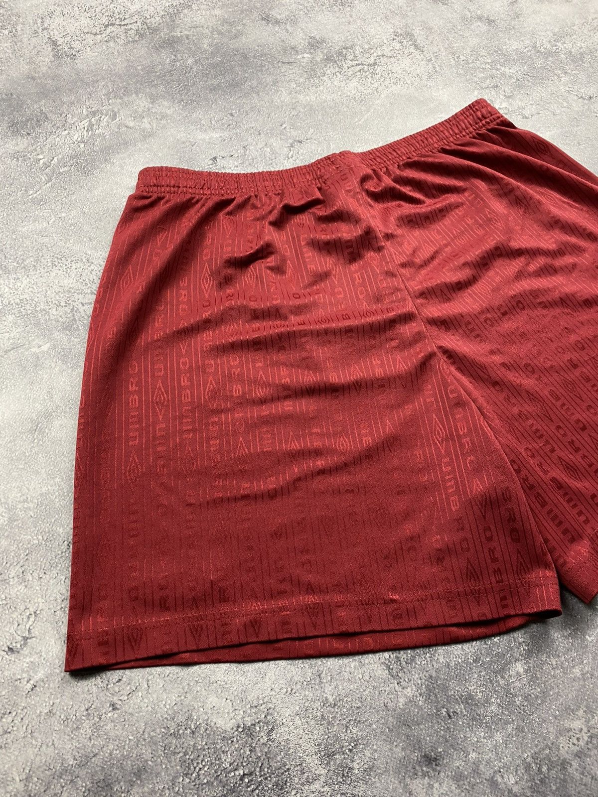 Umbro Vintage Umbro Monogram Soccer Red Shorts Rare Logo 90s Size US 38 / EU 54 - 13 Thumbnail