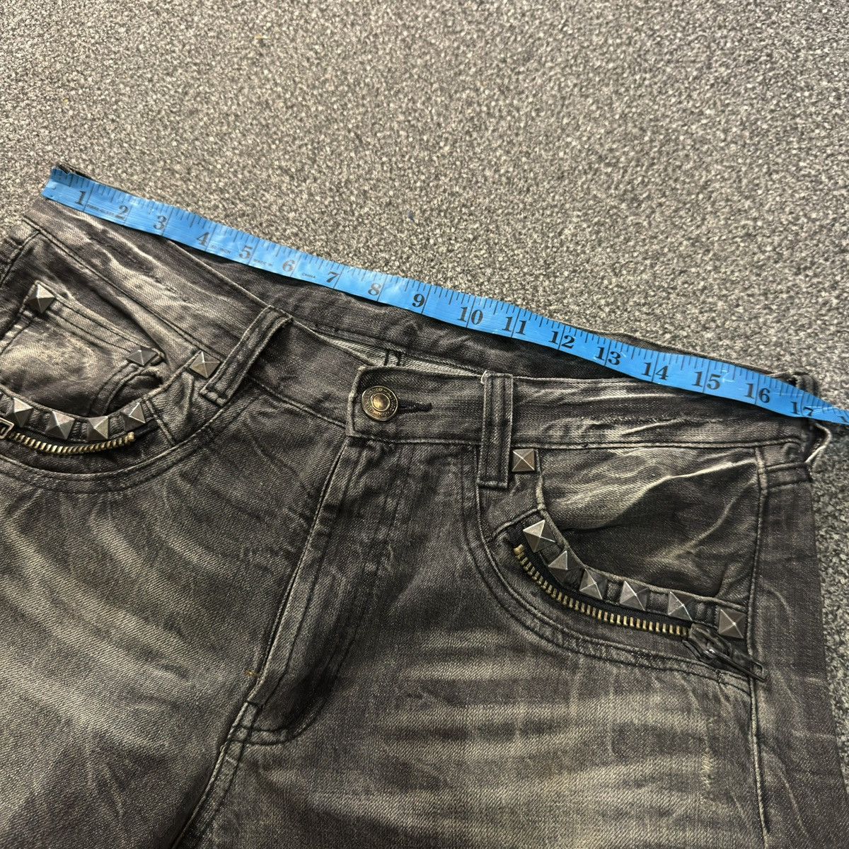 Hysteric Glamour Japanese Okayama Studded Distressed Denim LGB Hysteric Style Size US 34 / EU 50 - 17 Thumbnail