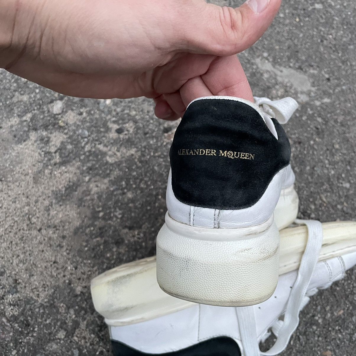 If Six Was Nine 39 Alexander McQueen white shoes distress sneakers mcq chrom Size US 6 / EU 39 - 6 Thumbnail
