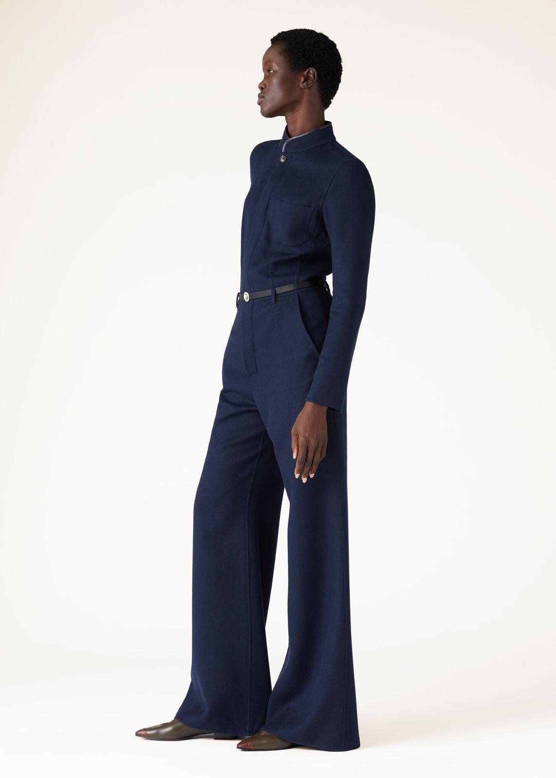 Loro Piana o1srvl11e0125 FAO0137 Naya Jumpsuit in Navy Blue Size 30" / US 8 / IT 44 - 4 Thumbnail
