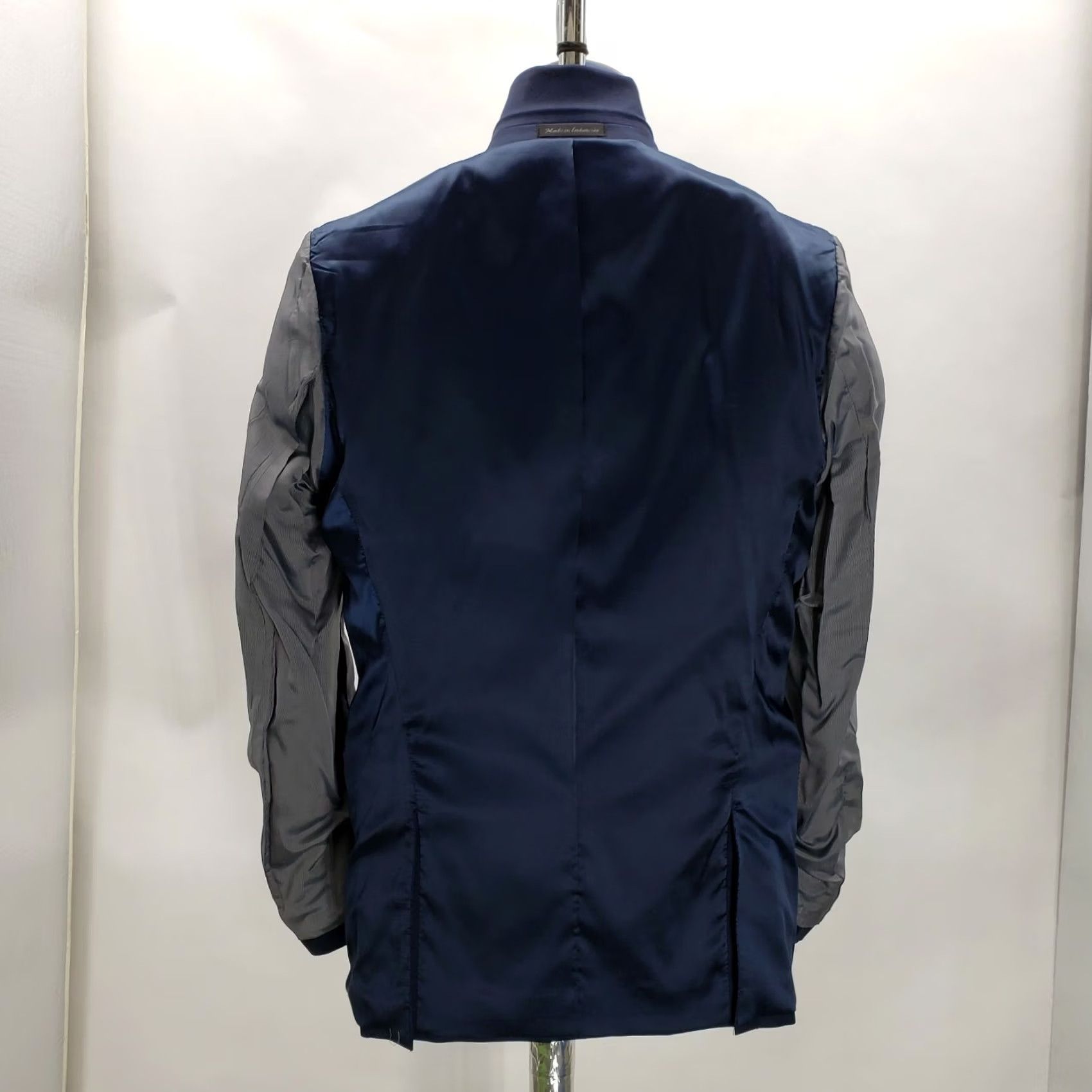 Calvin Klein Calvin Klein MILO Stretch Skinny Fit Blue Dress Suit Jacket 44L Mens Wool/Polyester/Spandex Notch Lapel Long Coat Jacket Single-Breasted 1 Piece Size 44R - 7 Thumbnail