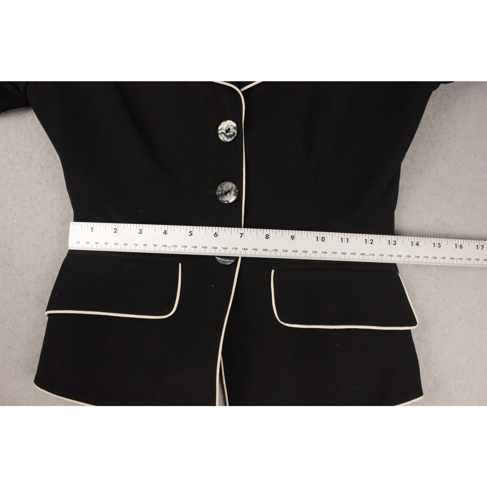 Other Sophie Sitbon Paris Women Set Blazer Vest Black Sz 36/38 Size XS / US 0-2 / IT 36-38 - 18 Thumbnail