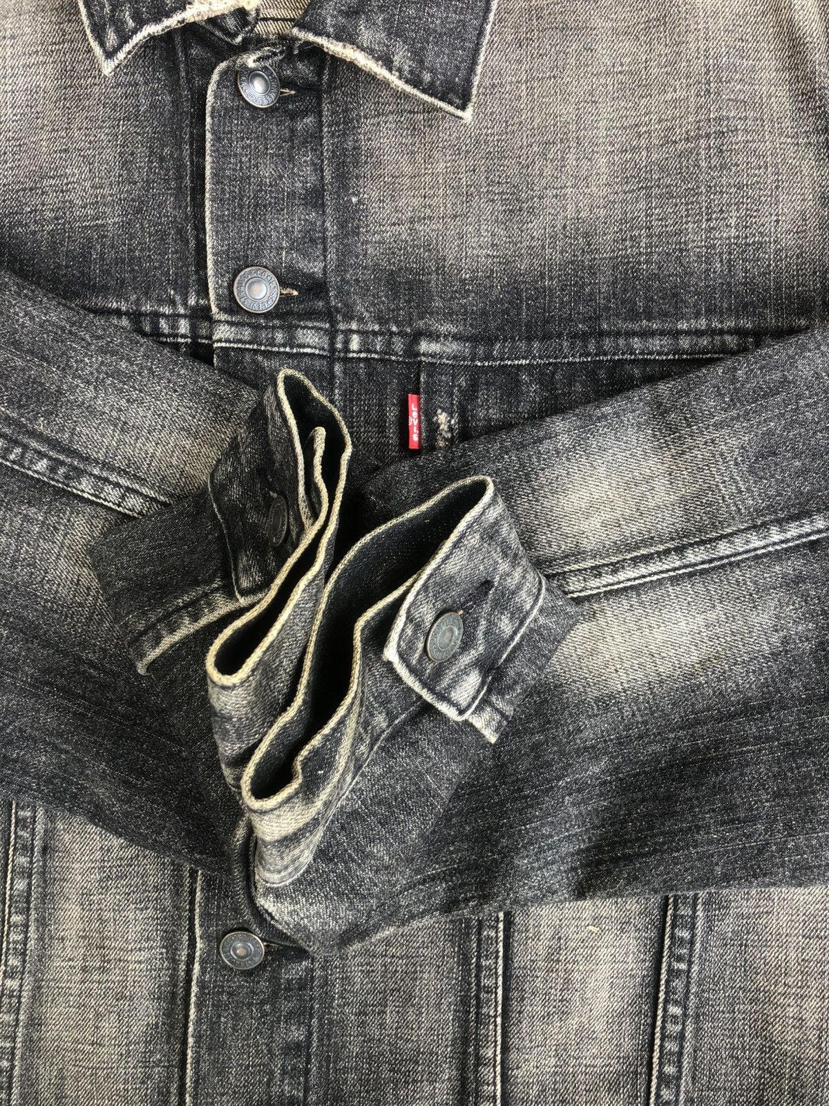Levi's Y2k Levi’s Denim Jacket Mud Wash Distressed Size US L / EU 52-54 / 3 - 21 Thumbnail