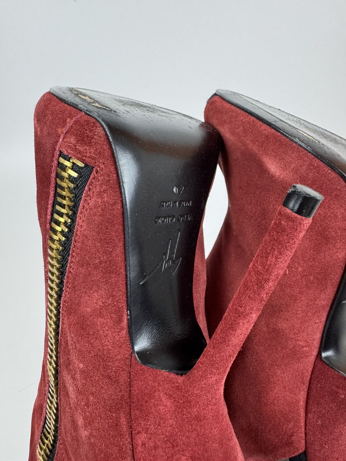 Giuseppe Zanotti Giuseppe Zanotti Open Ankle Boots Suede Stiletto High Heel Size US 10 / IT 40 - 8 Thumbnail