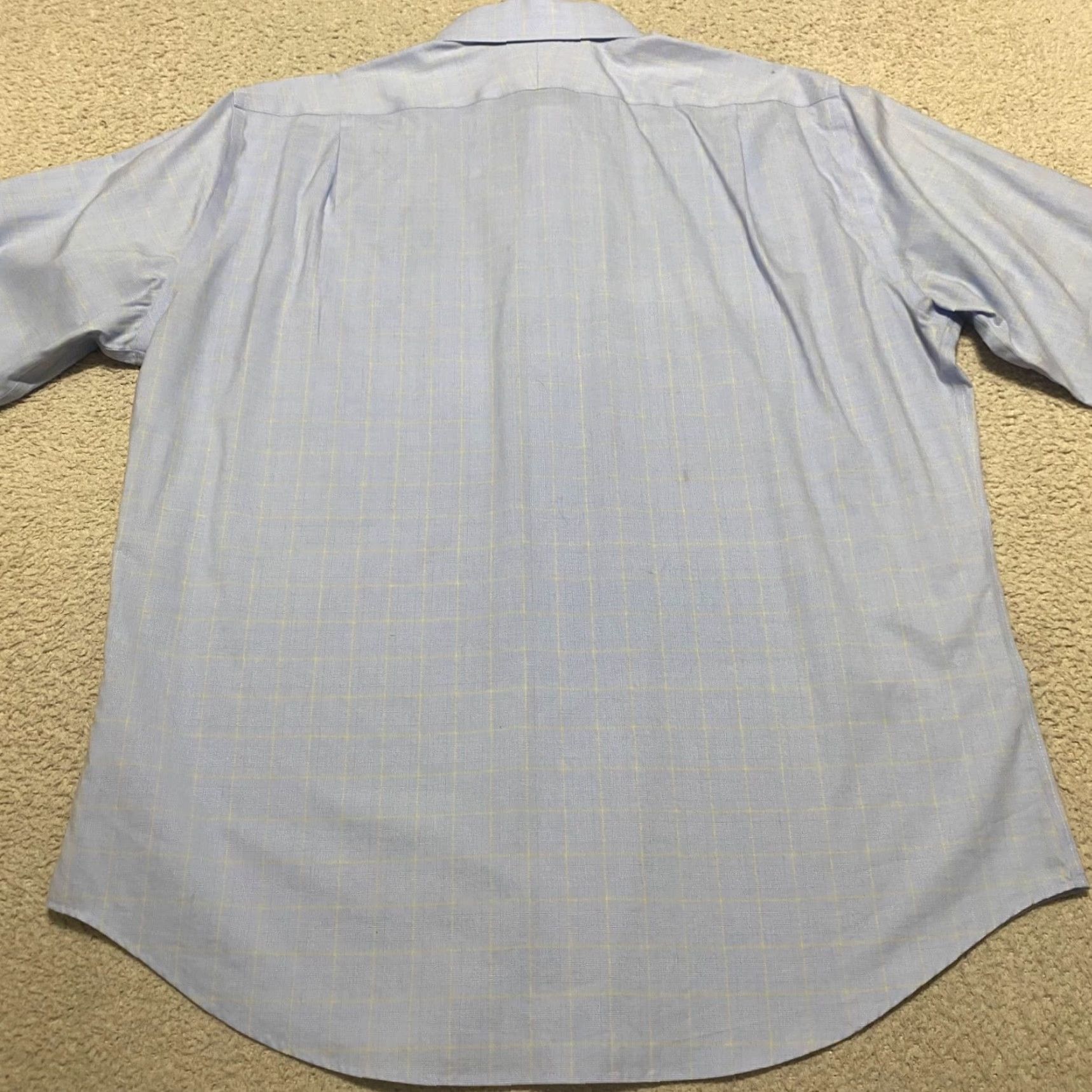 Peter Millar Peter Millar Shirt Mens 16.5 Blue Plaid Long Sleeve Button Front Cotton Nanoluxe Size US XL / EU 56 / 4 - 2 Thumbnail