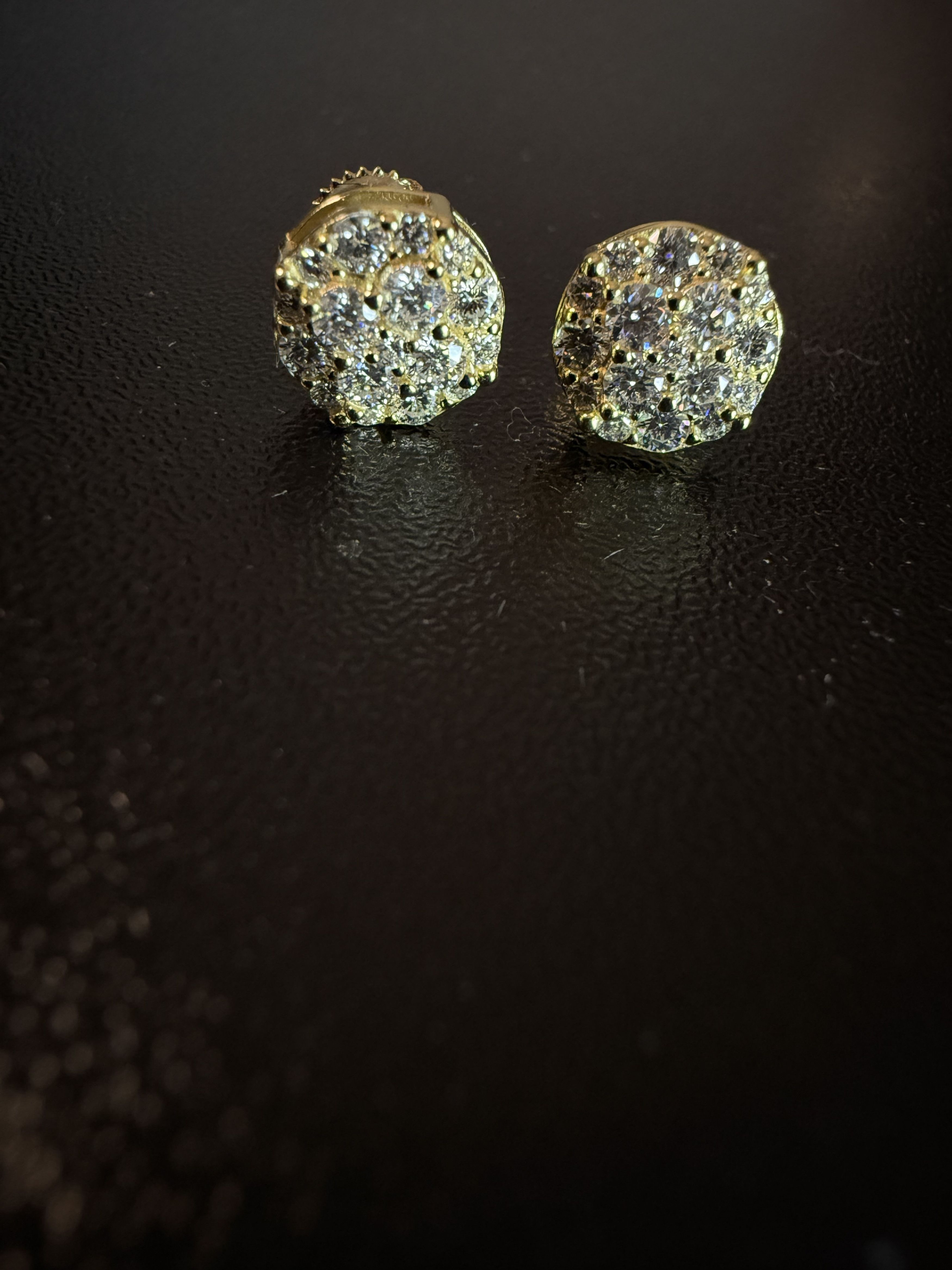 Other Gold Plated Half Snowball's Moissanite gold plated Earrings Size ONE SIZE - 13 Thumbnail