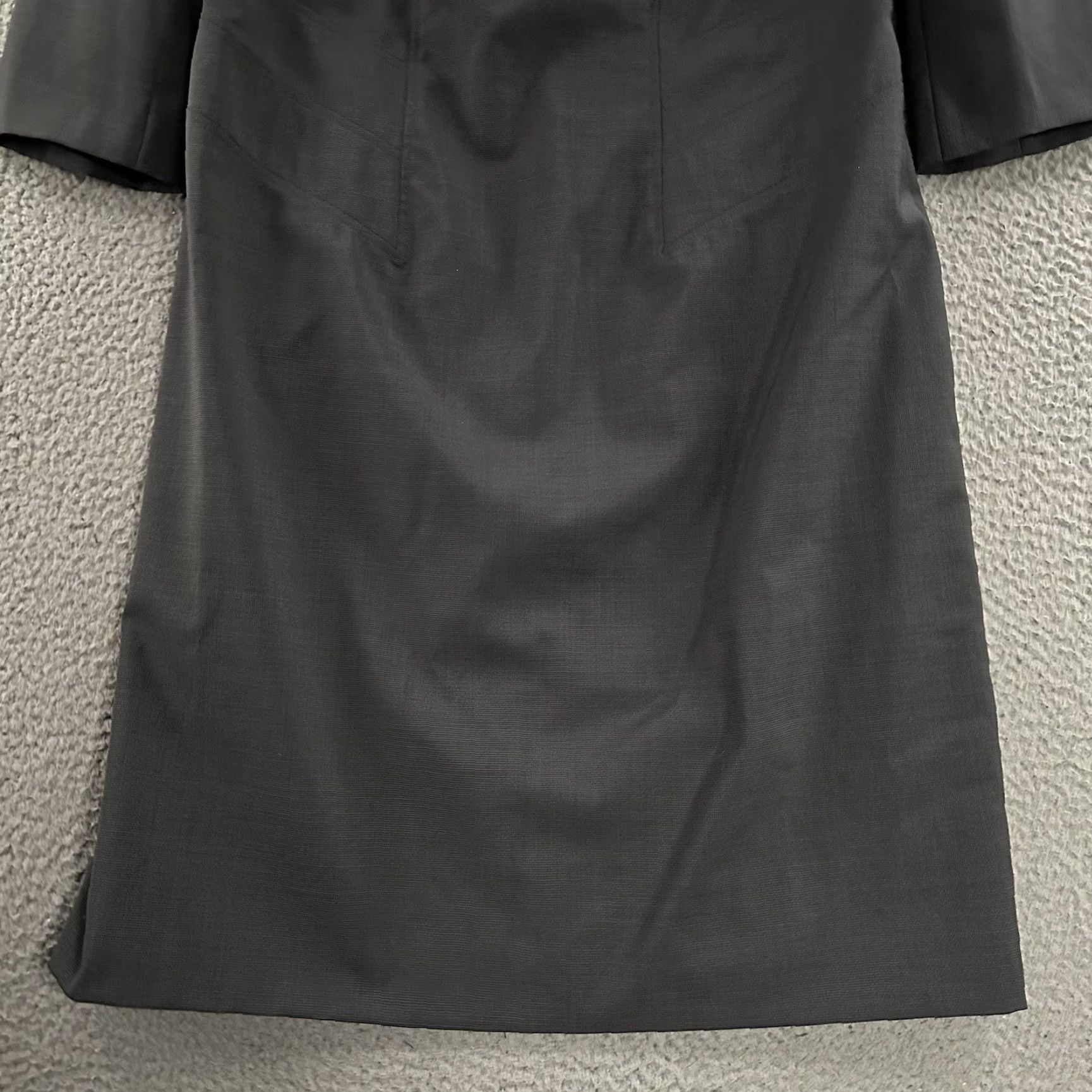 Vintage VINTAGE Boss Hugo Boss Womens Dress Gray Size 10 Knee Length Sheath Boat Neck Wool Blend Size L / US 10 / IT 46 - 5 Thumbnail