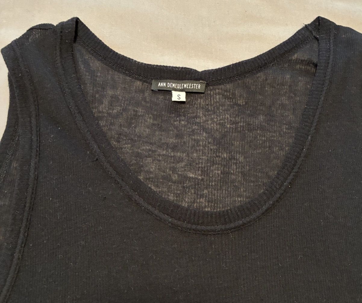 Ann Demeulemeester Ann Demeulemeester Black Sleeveless Tank Top Size US S / EU 44-46 / 1 - 7 Thumbnail