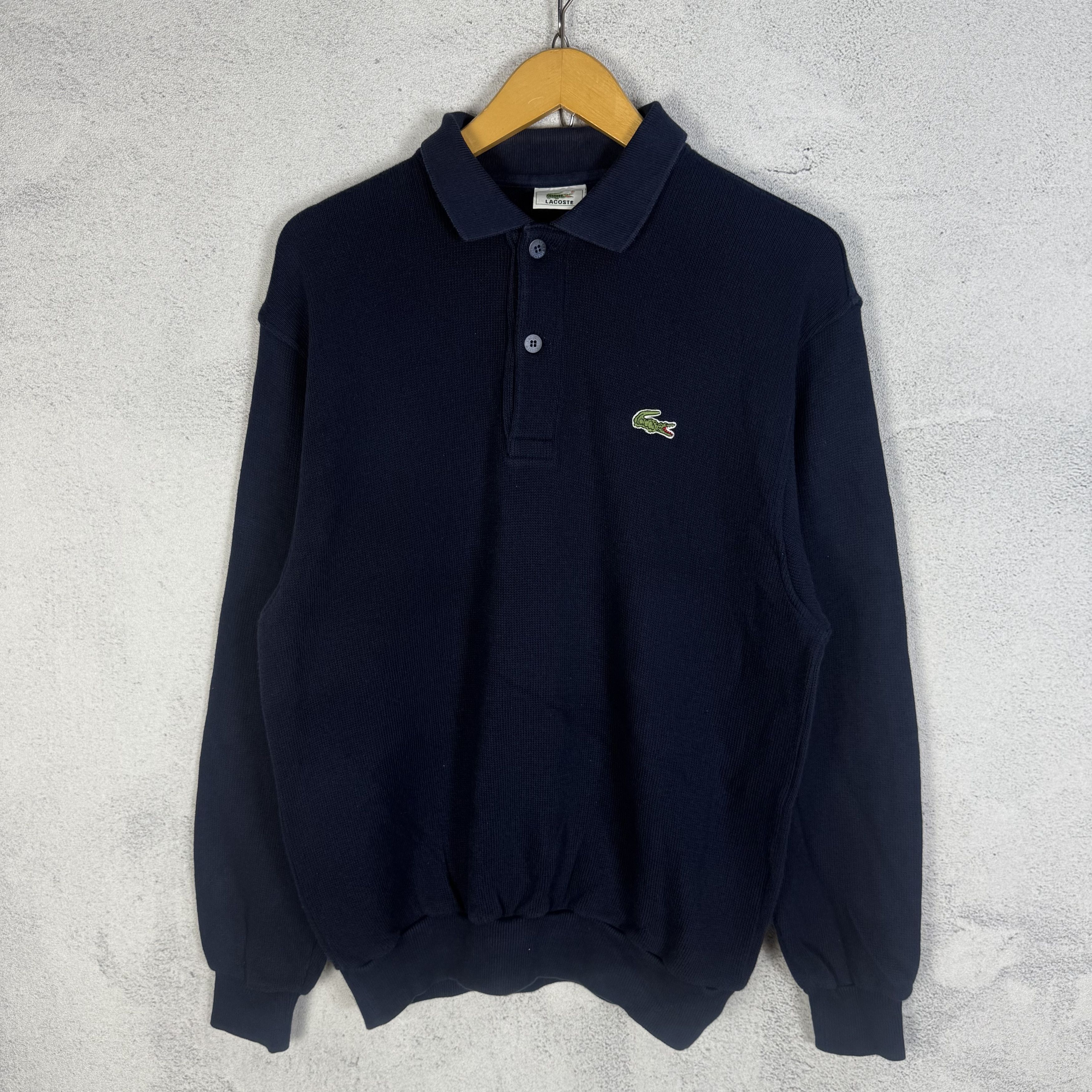 Lacoste Vintage Lacoste Collared Sweatshirt Jumper Size US M / EU 48-50 / 2 - 1 Thumbnail