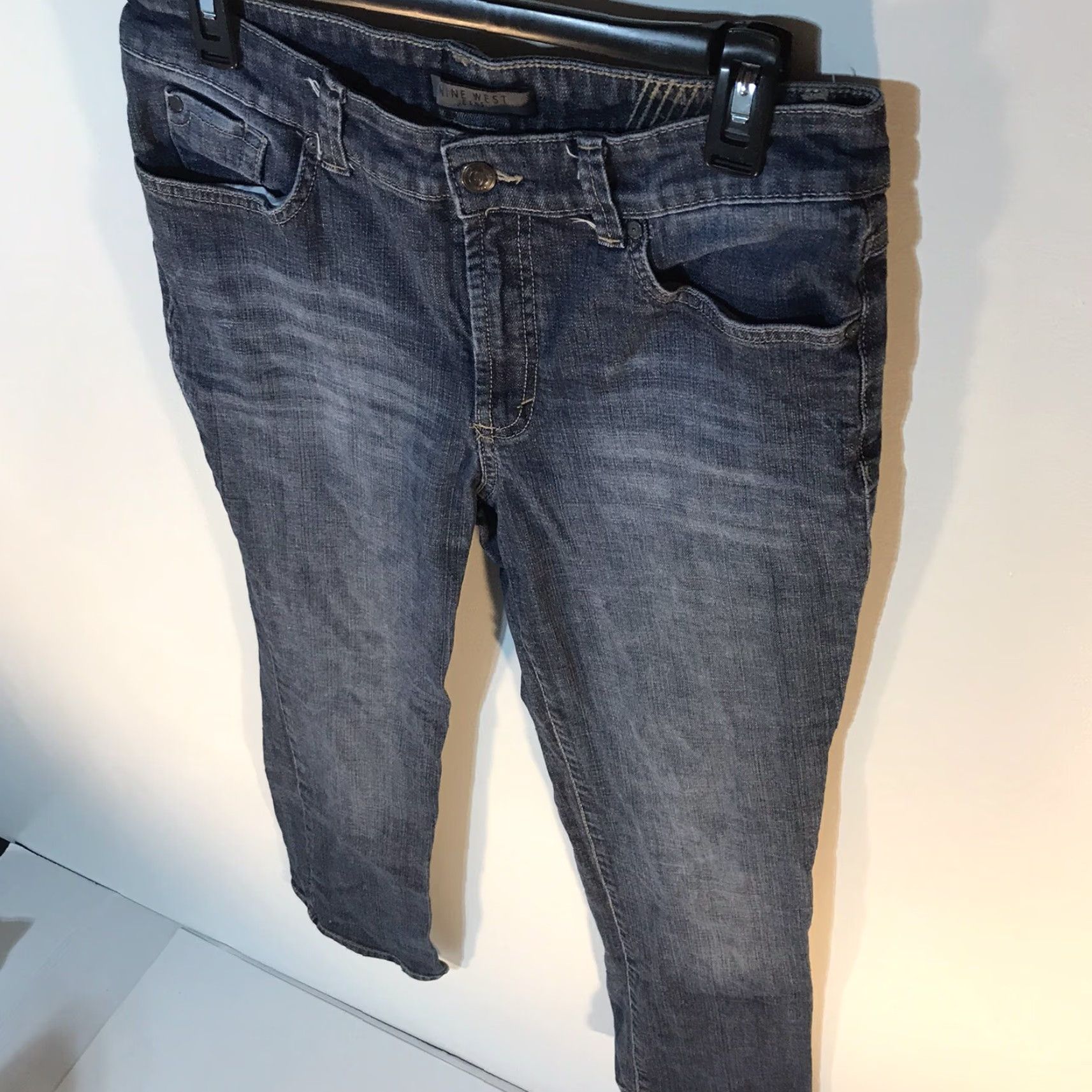 Nine West VINTAGE? No. Nine West Mid-Rise Bootcut Jeans Dark Wash Denim Women’s Size 12 Short EUC Size 34" / US 12 / IT 48 - 2 Thumbnail