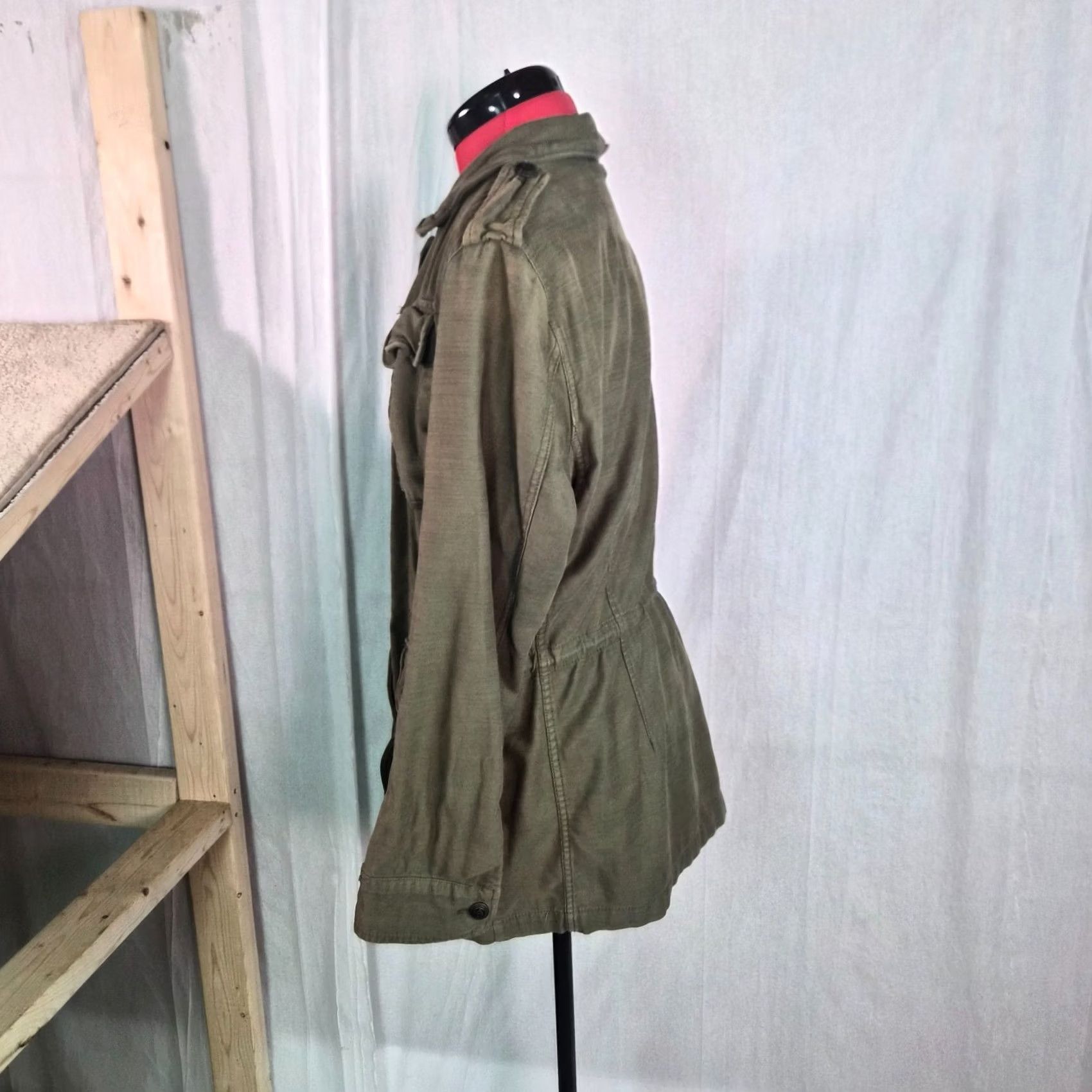 Free People Free People Military Cargo Green Parka Grunge Coat Jacket Womens Medium Size M / US 6-8 / IT 42-44 - 3 Thumbnail