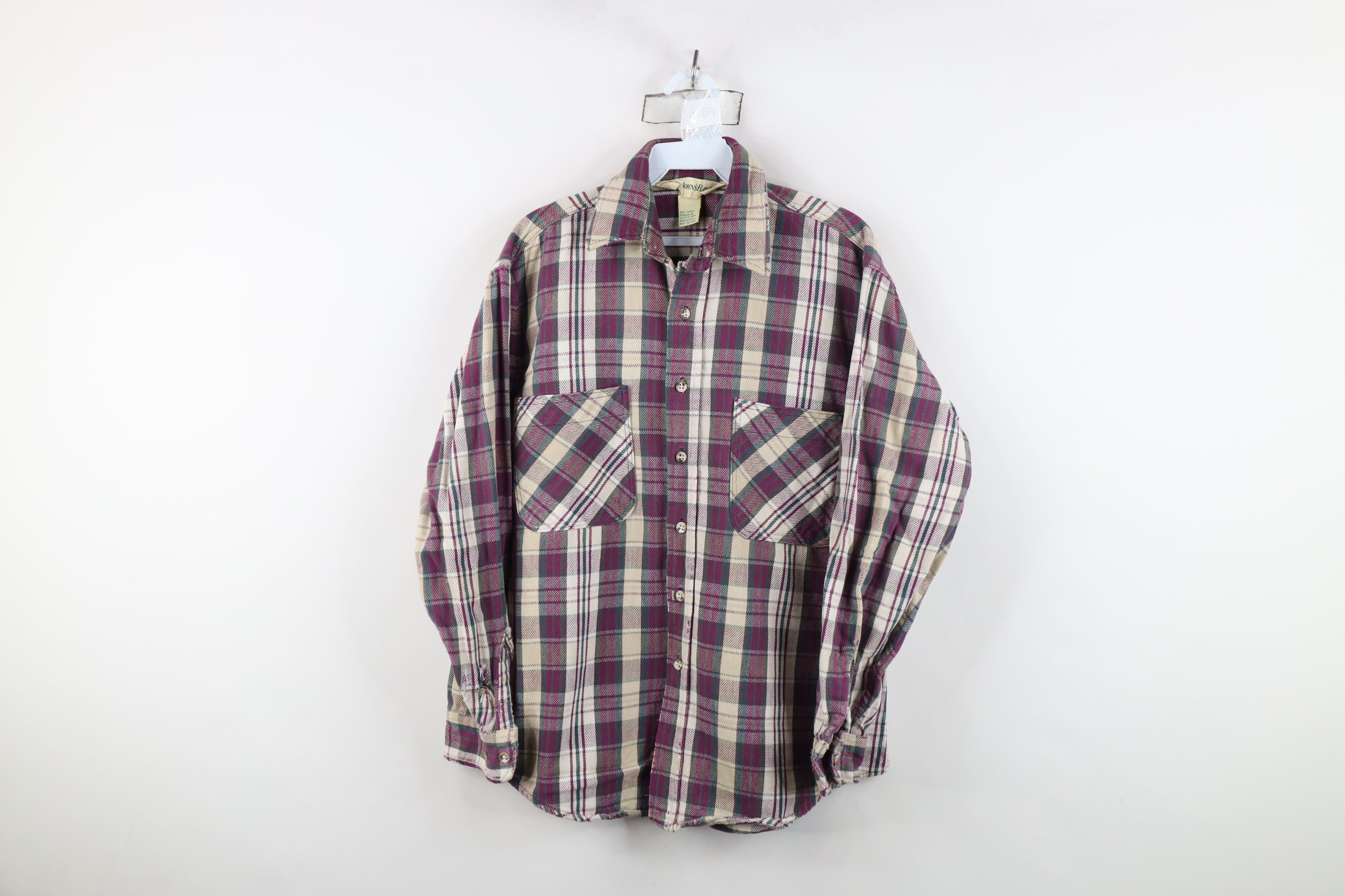 Vintage Vintage 90s Streetwear Heavyweight Flannel Button Shirt USA Size US M / EU 48-50 / 2 - 1 Thumbnail