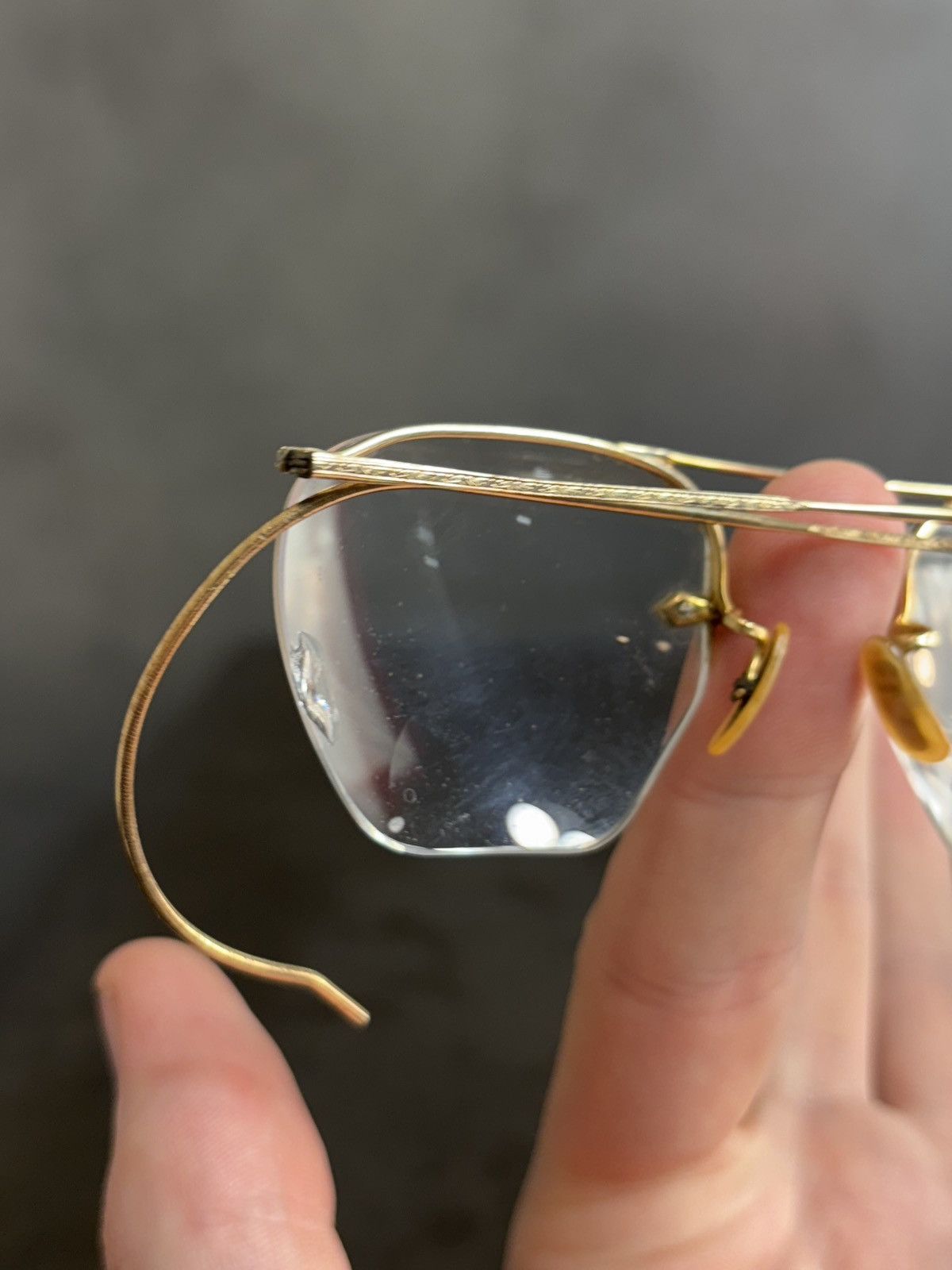 Bausch & Lomb Antique B&L Eyeglasses 1930s Bausch GoldFill HalfRim Frames Size ONE SIZE - 8 Thumbnail