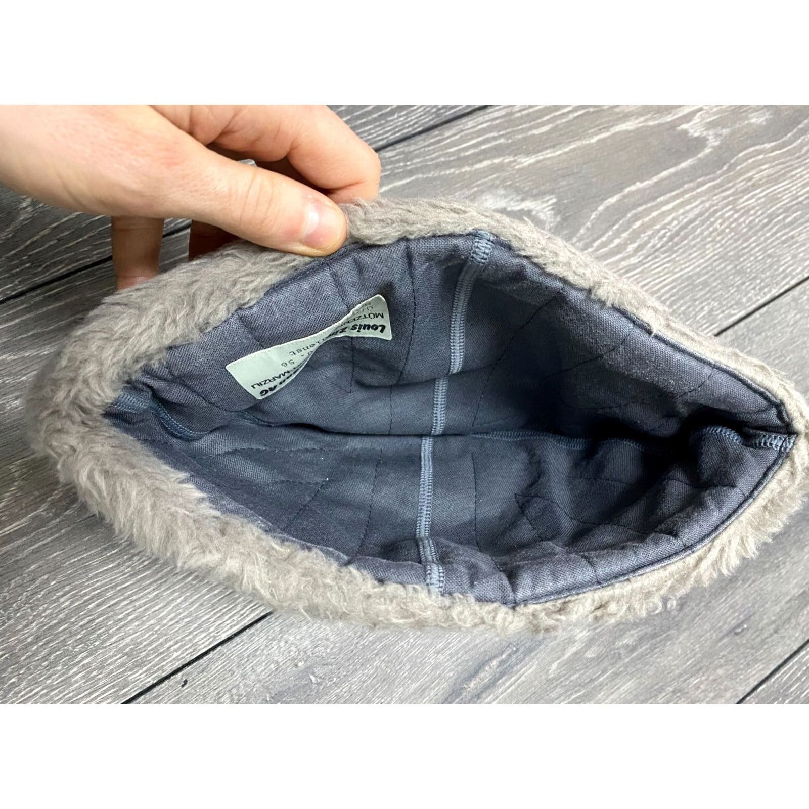 Vintage Louis Zimmermann AG Mutzenfabrik Bern Marzili Wool Hat 56 Gray - Swiss Army Bern Winter Wool Hat - 90s Style Mens Boys Mens Size ONE SIZE - 5 Thumbnail