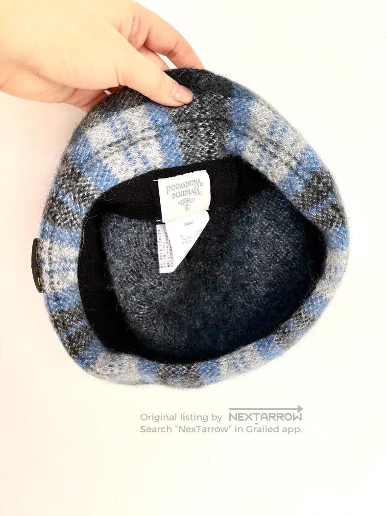 Vivienne Westwood Vivienne Westwood Vintage Grey Blue Plaid Beret Size ONE SIZE - 6 Thumbnail