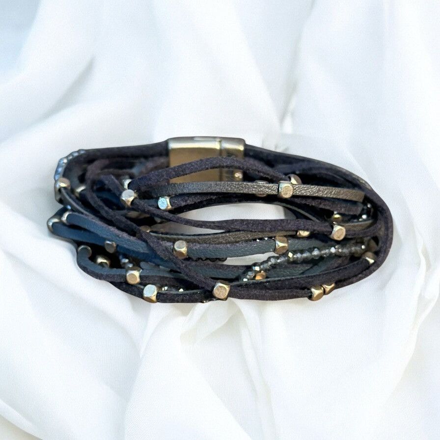 Other Lonna & Lilly multi strand bead accent leather wrap bracelet Size ONE SIZE - 1 Thumbnail